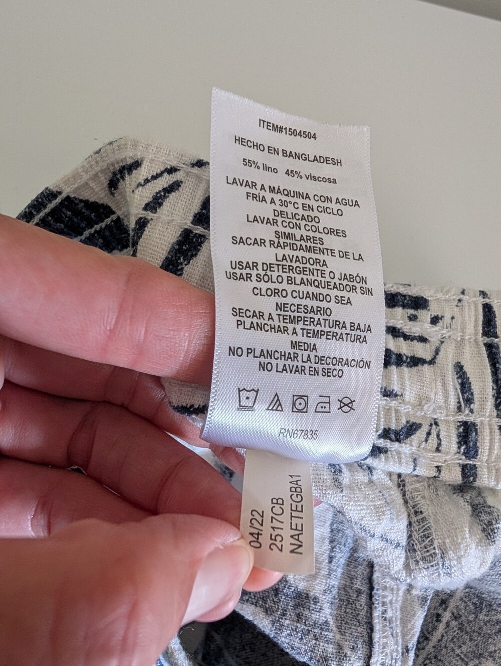 Nautica Palm Leaf Print Linen/Viscose Shorts - Picture 7 of 9